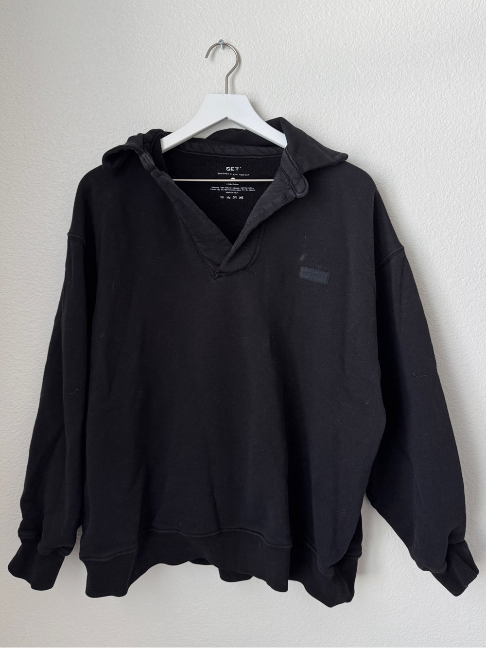 SET Active polo pullover black